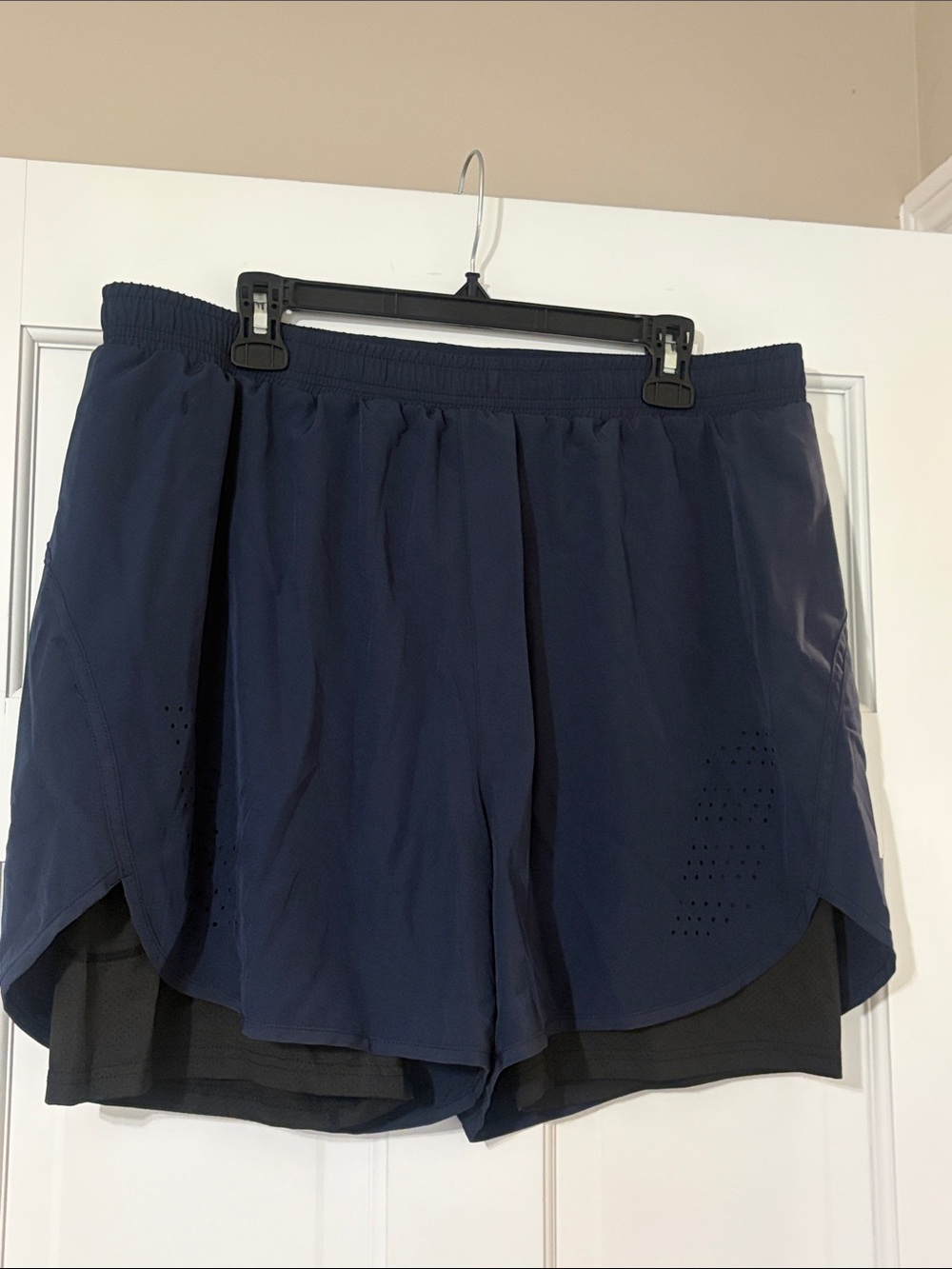 Men’s  Navy 2-in-1 Performance Running Shorts